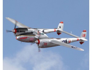 Flightline 1.6M P-38L Lightning Silver PNP Version